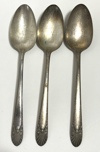 LOT OF 11 VINTAGE SILVERPLATE SPOONS ROGERS EMPIRE WOOD ROSE UNIVERSAL WALLACE - Picture 20 of 23