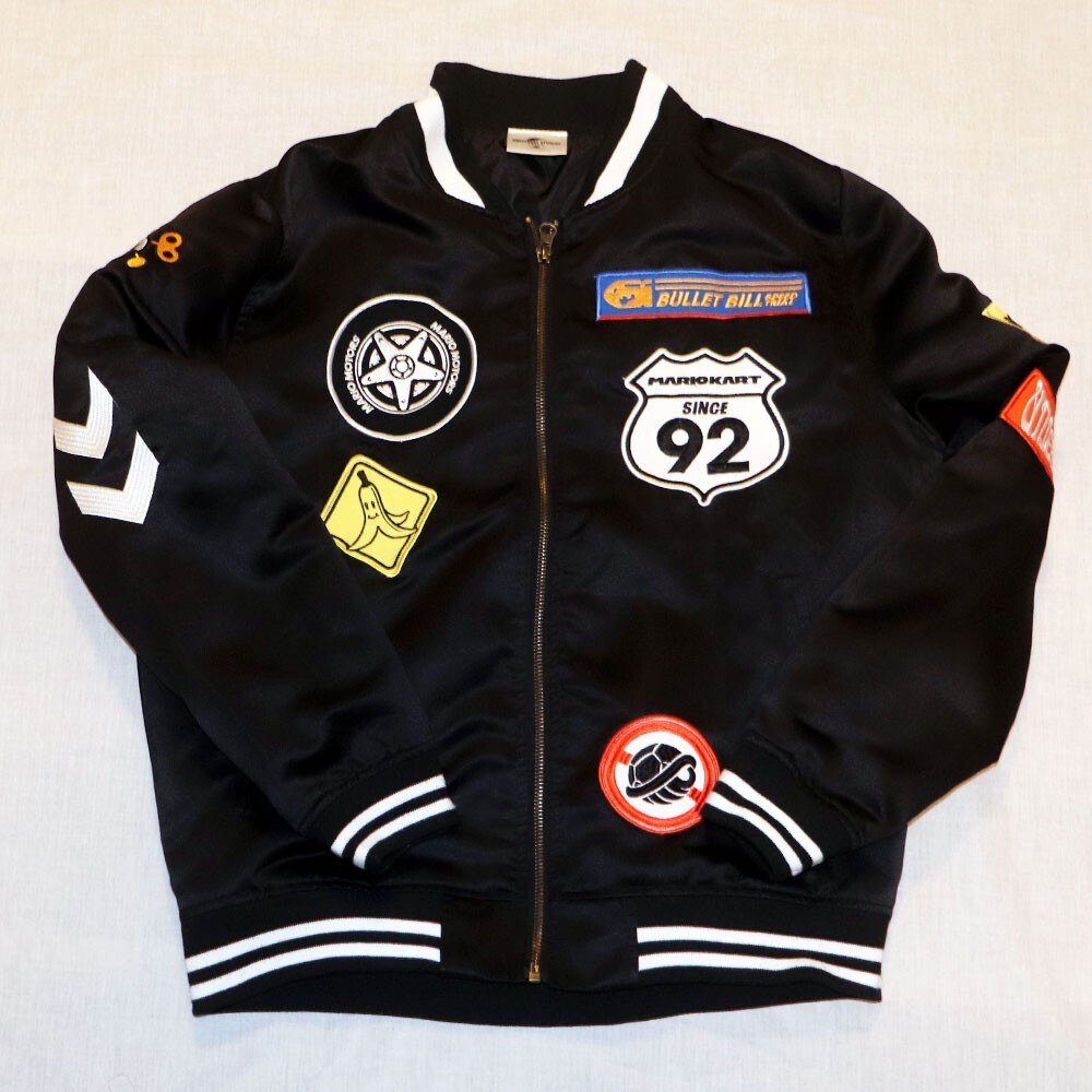 SUPER NINTENDO WORLD MARIO KART Riding Jacket Size S BLack SUPER NINTENDO WORLD MARIO KART Riding Jacket Size S BLack