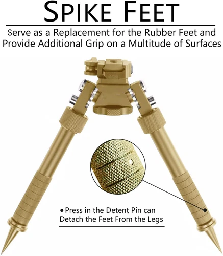 Adjustable V8 Rifle Bipod QD Lever for  Rail Mount 360 Degree Swivel - 第 9/17 張圖片