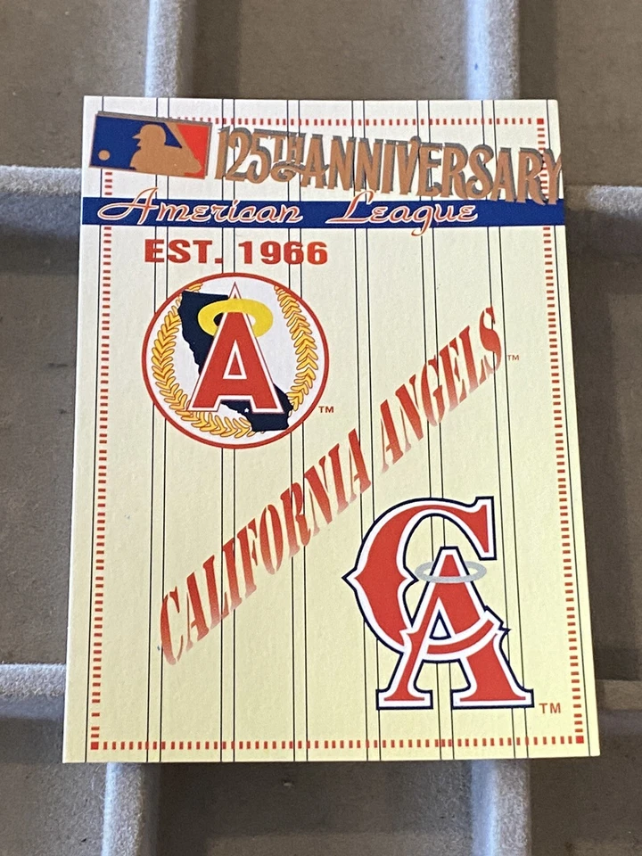 California Angels Pin MLB Baseball 125th Anniversary Rare Vintage w/ Card - Image 3 of 4