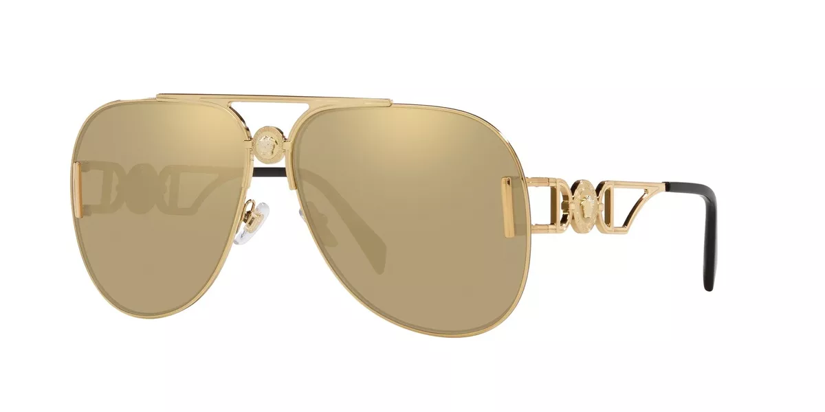 Versace gold mirror clearance sunglasses