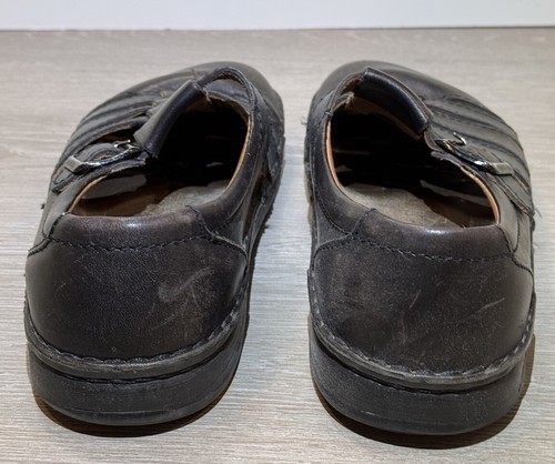 Birkenstock Madeira Black Leather Fisherman Sandals Shoes Mens Unisex EU 41 US 8 - Picture 4 of 6