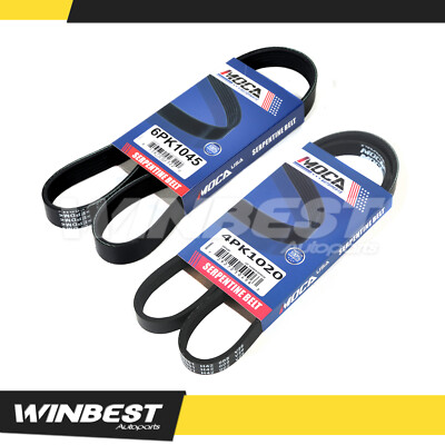 Fit 93-01 Honda Prelude 2.2L VTECH  Drive Belt Kit-4PK1020-6PK1045