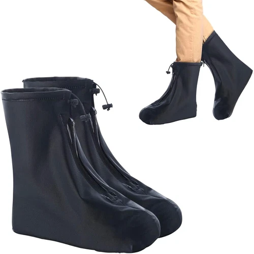 Wasserdichte Schuh Überzieher Überschuhe Fahrrad Schuhe Regenschutz Rutschfest - Bild 8 von 16