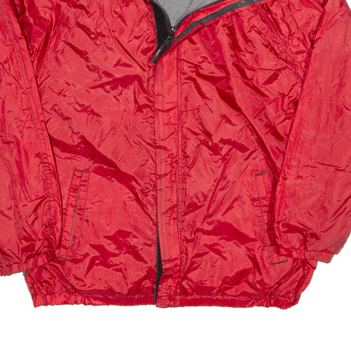 TOMMY HILFIGER JEANS Lined Rain Jacket Red Mens L - Picture 5 of 6