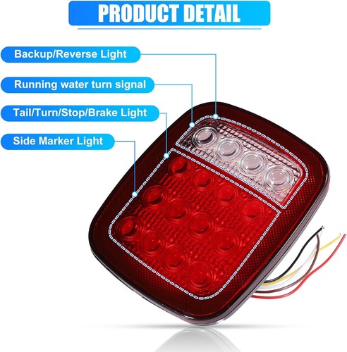 Combo de faros LED + luces traseras DOT de 7 pulgadas para Jeep Wrangler TJ 1997-2006 - Imagen 11 de 17