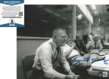 EUGENE GENE KRANZ NASA FLIGHT DIRECTOR SPACE SIGNED 8x10 PHOTO 2 BECKETT BAS COA
