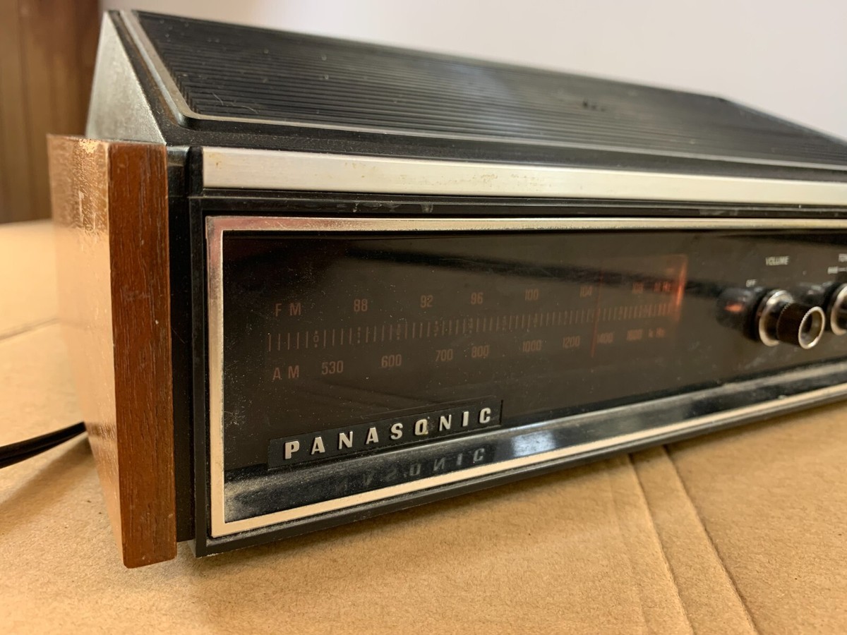 Remembrance Panasonic 1970 木製ラジオ Vintage Panasonic Wood Atomic Space Age Stereo Radio Mid Century