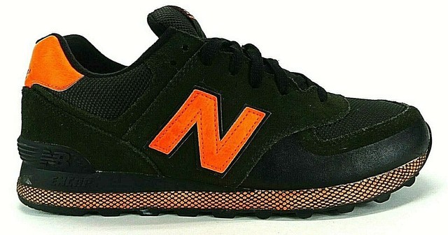 New Balance Classic 574 Leather Men's 10 Olive Green Black Orange ML574WEC Encap | eBay