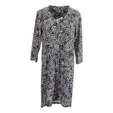 Attitudes by Renee 3/4-Sleeve Printed Shirt Calypso Palm S New