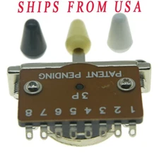 KAISH Heavy Duty 3 Way Guitar Pickup Lever Switch with 3 Plastic Tip