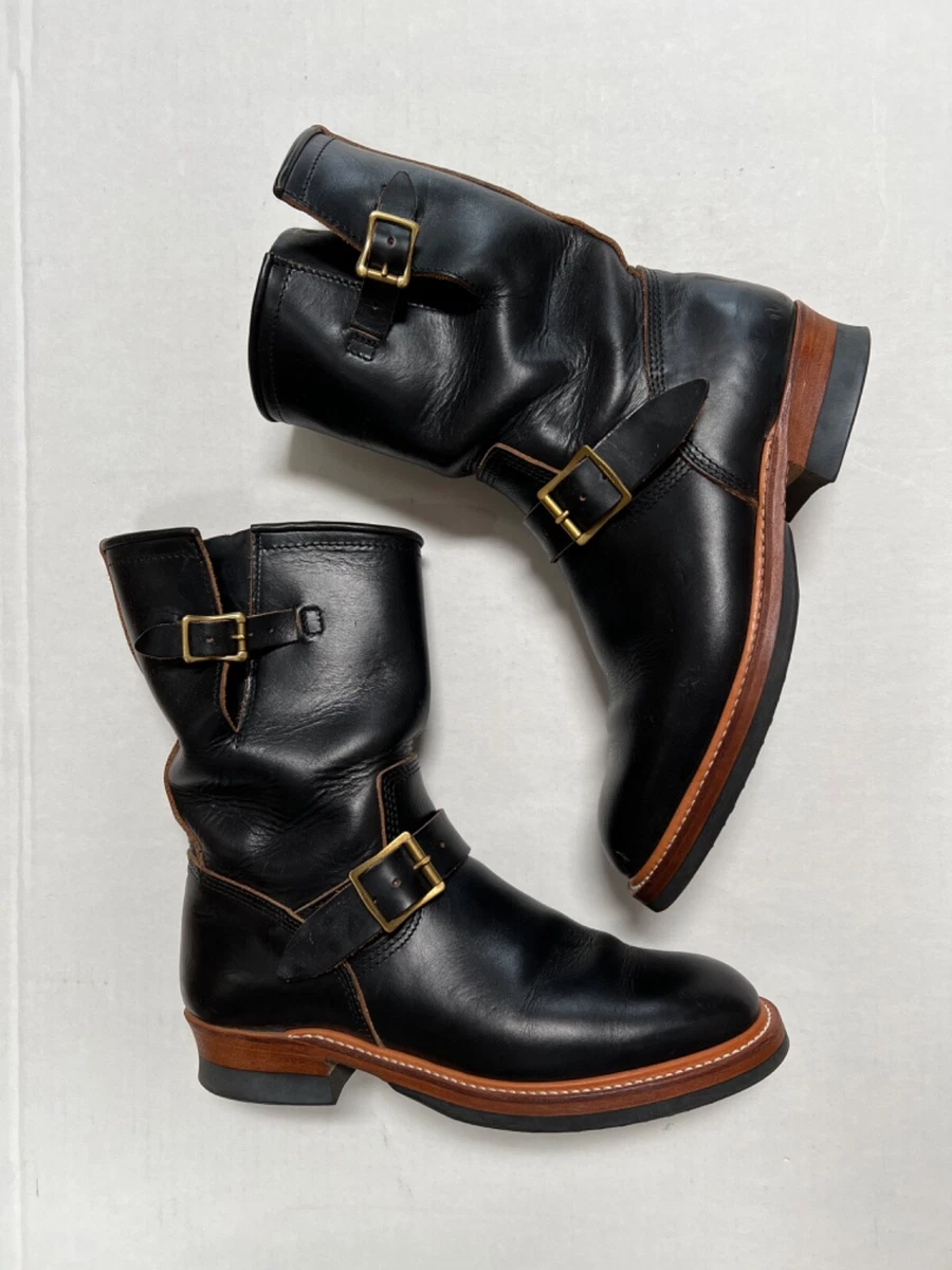 Flat head top engineer boots