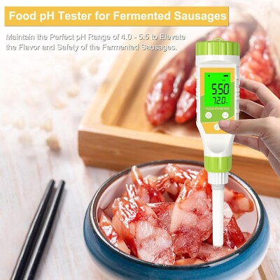 Misuratore Di PH Digitale Per Alimenti YIYEGO - Sonda Alta Precisione Per Carne, Pane, Lievito, Formaggio