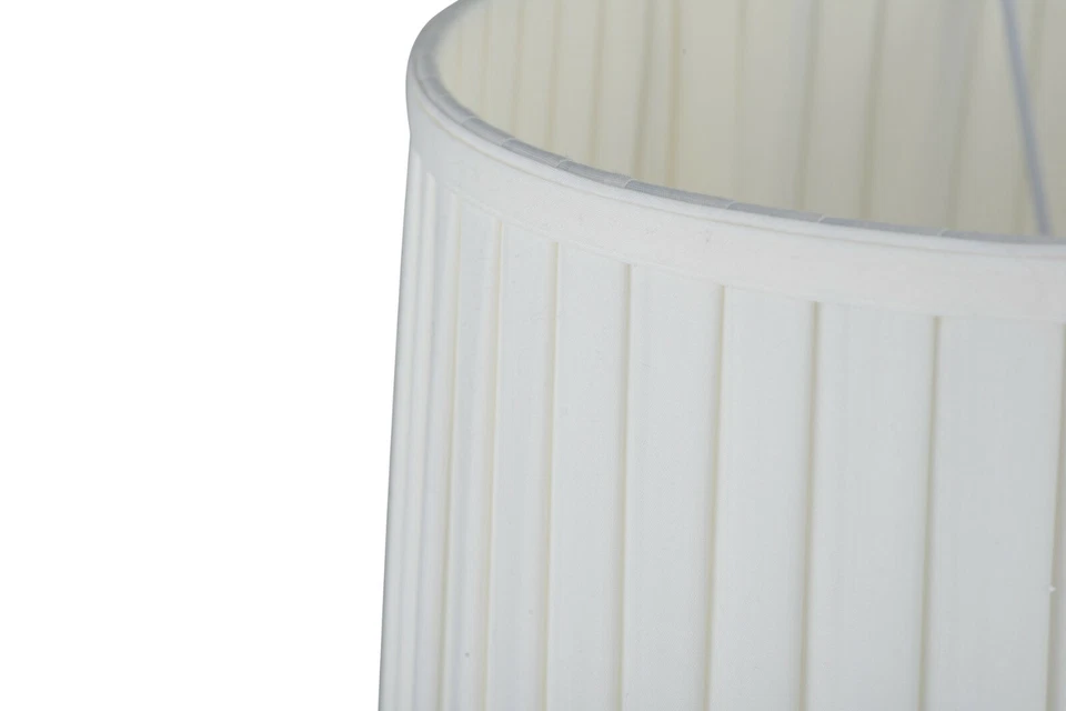 Table Lamp Hepburn Large Ceramic Ivory Pleated Shade Red Printed Finish 58cm - Image 2 of 4