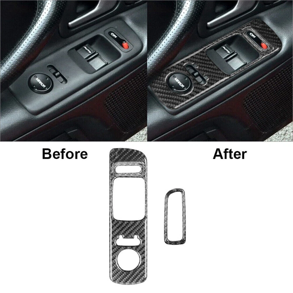 26Pcs Carbon Fiber Interior Full Kit Cover Trim Sticker For 2000-03 Honda S2000 - Изображение 4 из 4