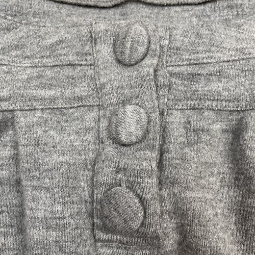 Vince Dress Size Small Gray Wool 1/2 Bubble Sleeve Casual Short Buttons Stretch - Picture 6 of 10