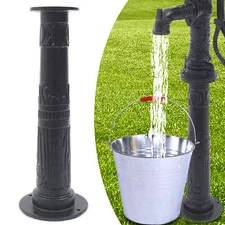 Pitcher Pump and Base Hand Water Pump Cast Iron Press Suction For Yard Garden