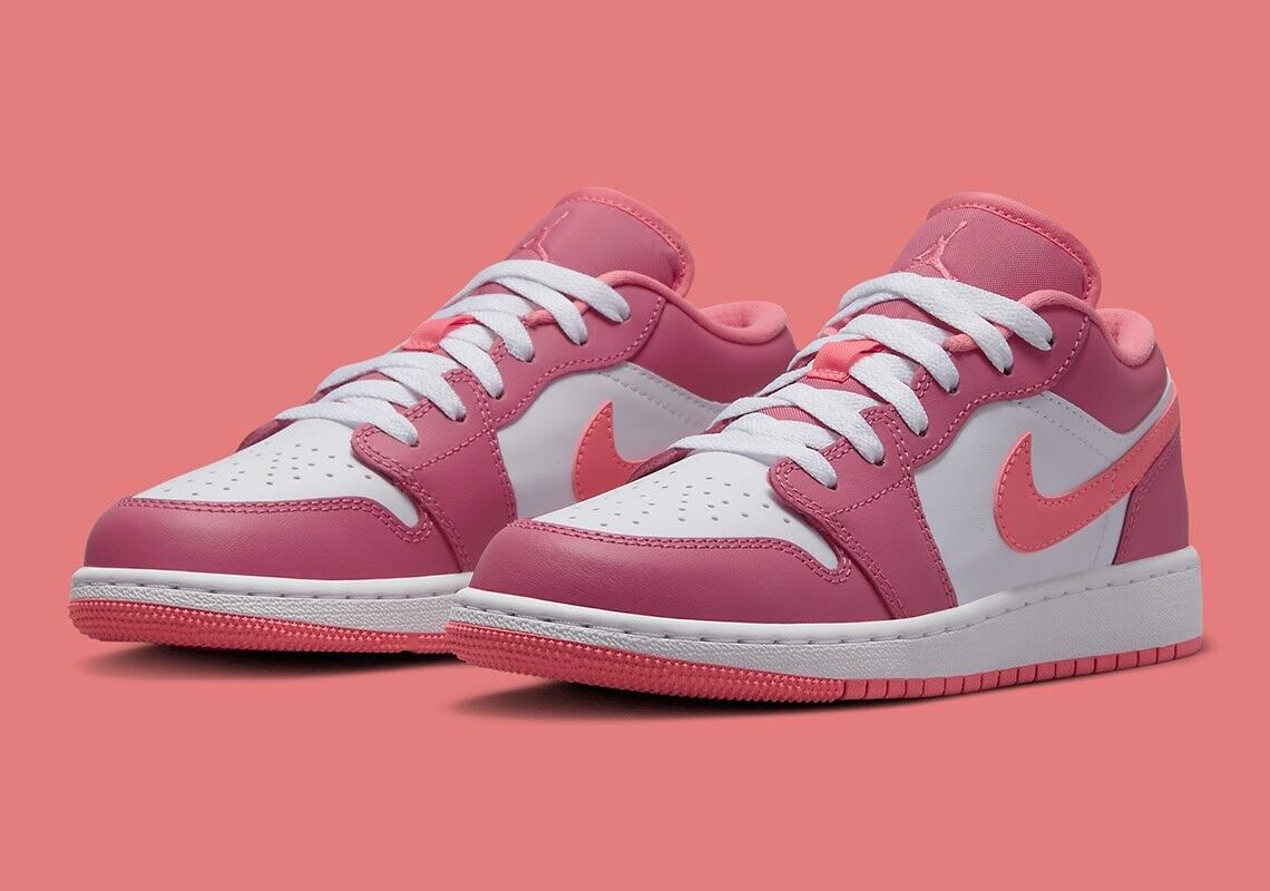 Nike Air Jordan 1 Low Desert Berry White Pink Shoes 553560-616 (Gs) Youth  Sizes | Ebay