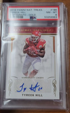 Tyreek Hill 2016 Panini National Treasures Gold Autograph RC 19/25 PSA 8 NMMT
