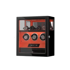 Fingerprint Automatic 3 Watch Winder with 4 Watch Storage Display Remote Control