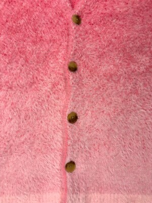 Air Jordan Mens Button Up Cardigan NWT Aster Pink Sz L Shaggy Soft