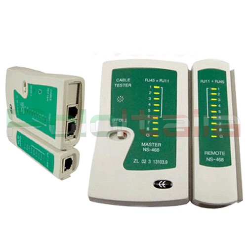TESTER di Rete ethernet RJ45 / telefono RJ11 per cavo pc internet cable network - Photo 5/7