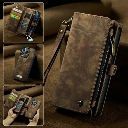 Luxury Leather Flip 2 in 1 Wallet Case Cover for iPhone 7 Shockproof Card Slots - Picture 10 of 14