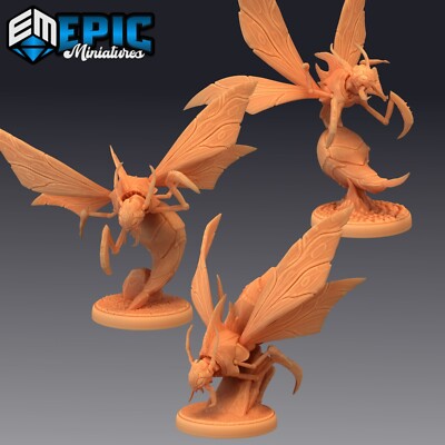 Giant Wasp 3D Print Tabletop Gaming Figures - Epic Miniatures
