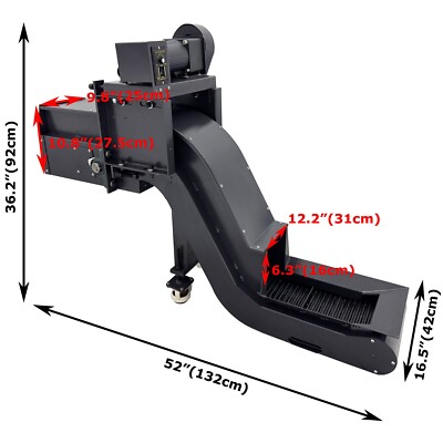 220V Chain Plate Metal Chips Conveyor Waste Materials/Scraps Conveyor Removal