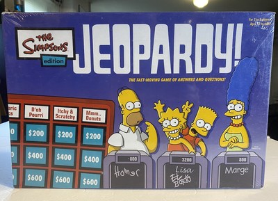 The Simpsons Edition Jeopardy! Board Game by Pressman 2003 - Brand New Sealed