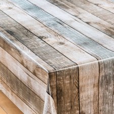 GHOUDA FLOORBOARD EFFECT RUSTIC NATURAL BROWN PVC PLASTIC VINYL TABLE CLOTH 