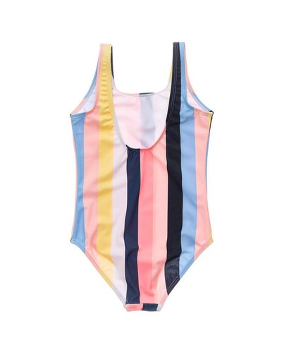 Snapper Rock 281410 Womens Opti Stripe Scoop Swimsuit Multi SM One Size - Picture 2 of 2