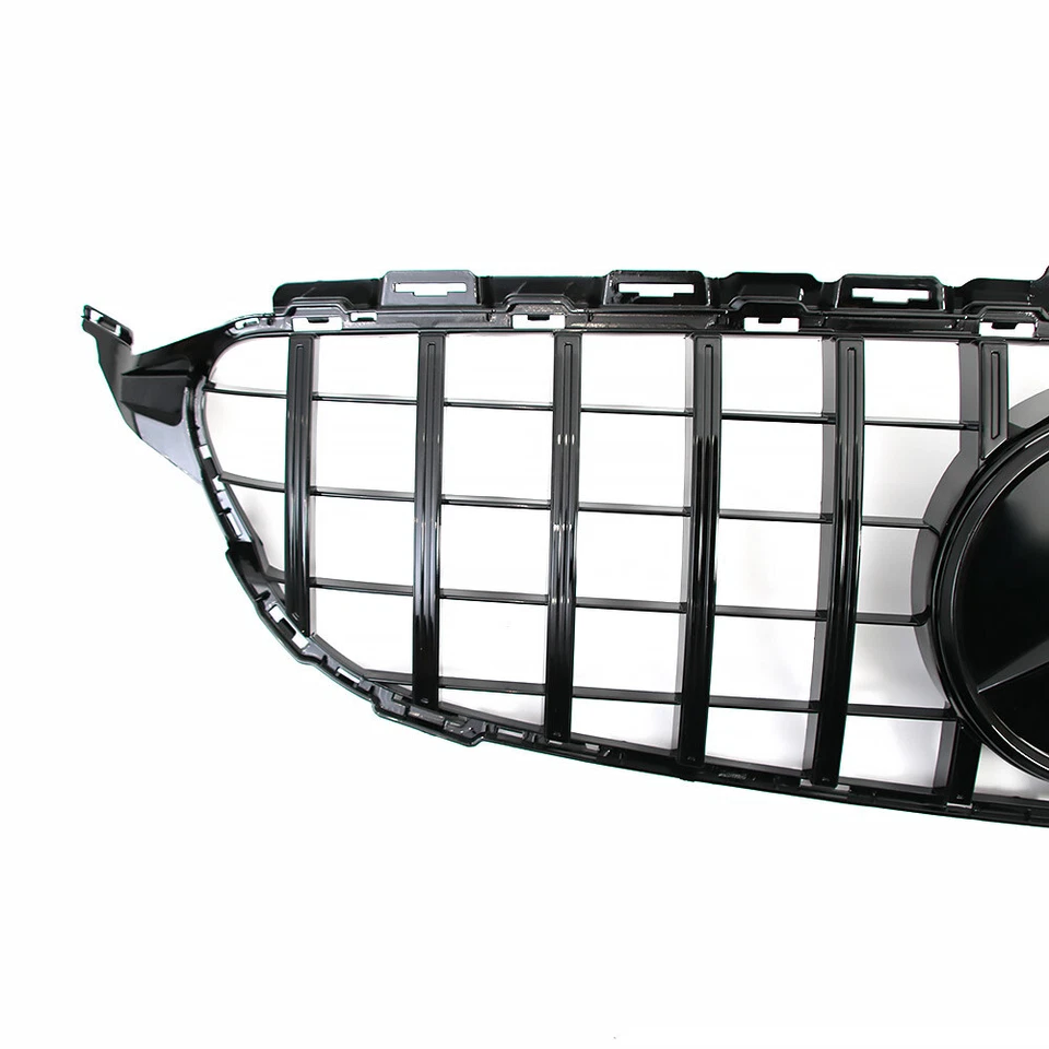 Black Front Grille Grill For Mercedes Benz W205 C300 C250 C300 2015-2017 2018 Foto 4 de 4