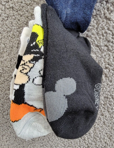 Disney Mickey And Friends No Show Socks Boys 6-8.5 Multicolor Pair Of 6 - Picture 7 of 13