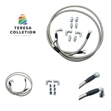 Stainless Steel Flexible Braided Transmission Cooler Hoses/Line 52  Length com...