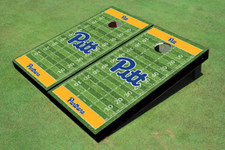 University of Pittsburgh Yellow Matching Football Field Custom Cornhole Boards