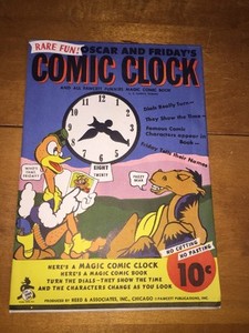 Vintage-1945-Oscar-And-Friday-039-s-Comic-Clock-Magic-Comic-Book-Super-Rare-amp-Fun