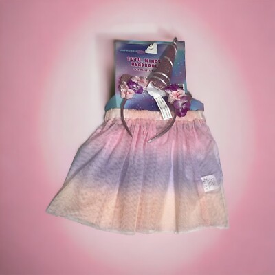 Expression Girls Skirt/Tutu With Headband Size 3t Missing Wings Halloween