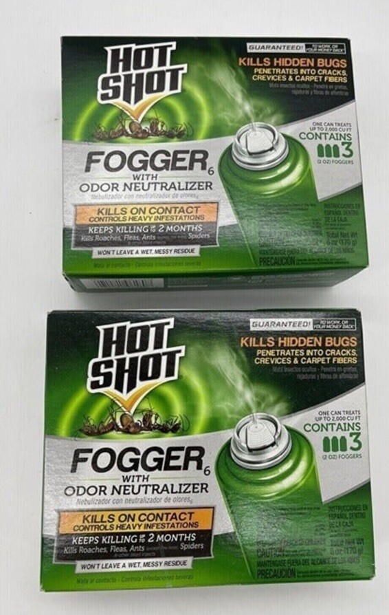 (2) 3 Pack Hot Shot Indoor Fogger With Odor Neutralizer eBay