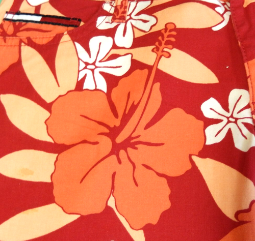 Tommy Jeans Hawaii Caprihose tropischer Blumendruck mit süßen Krawatten hinten - 9 ANSEHEN! - Bild 7 von 15