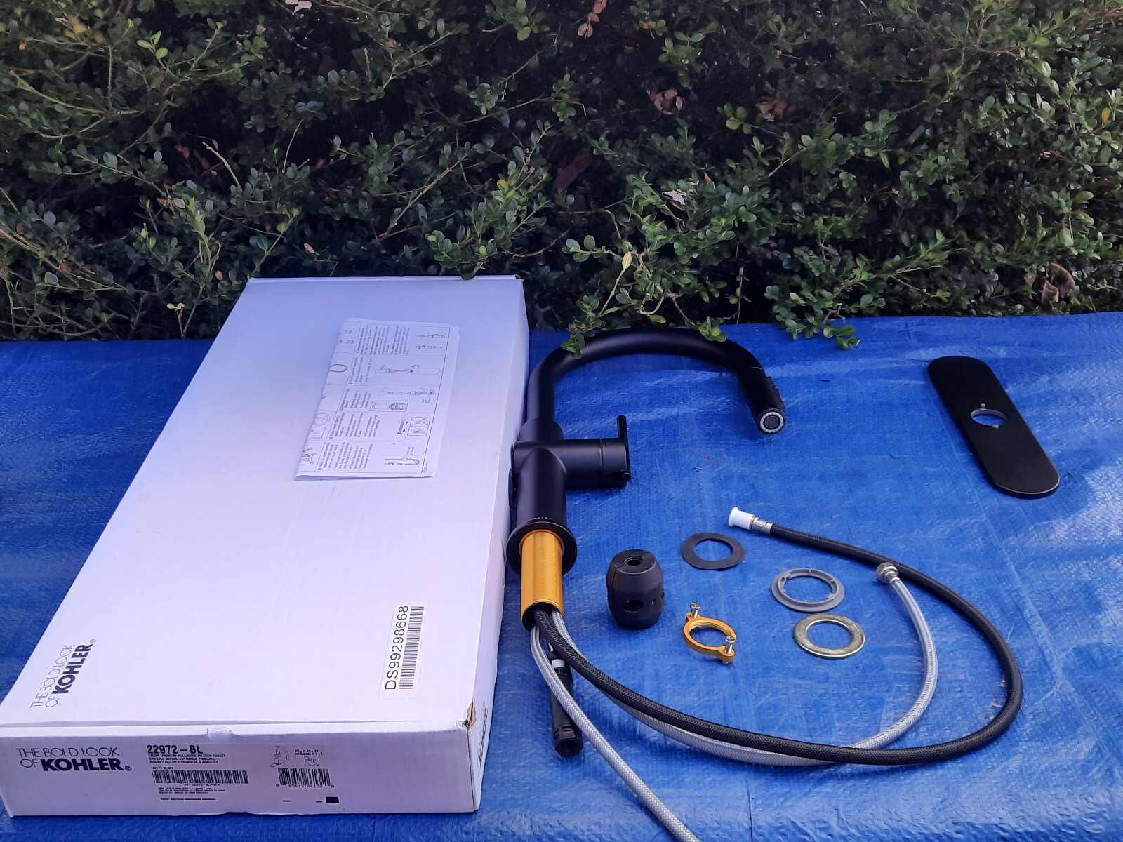 Kohler K22972BL Crue 1.5 GPM 1 Hole Pull Down Kitchen Faucet Matte