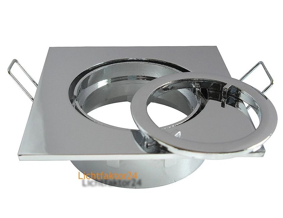 Einbaurahmen Dario quadratisch MR16 12 V schwenkbar 82×82 mm ohne Leuchtmittel - Bild 3 von 4