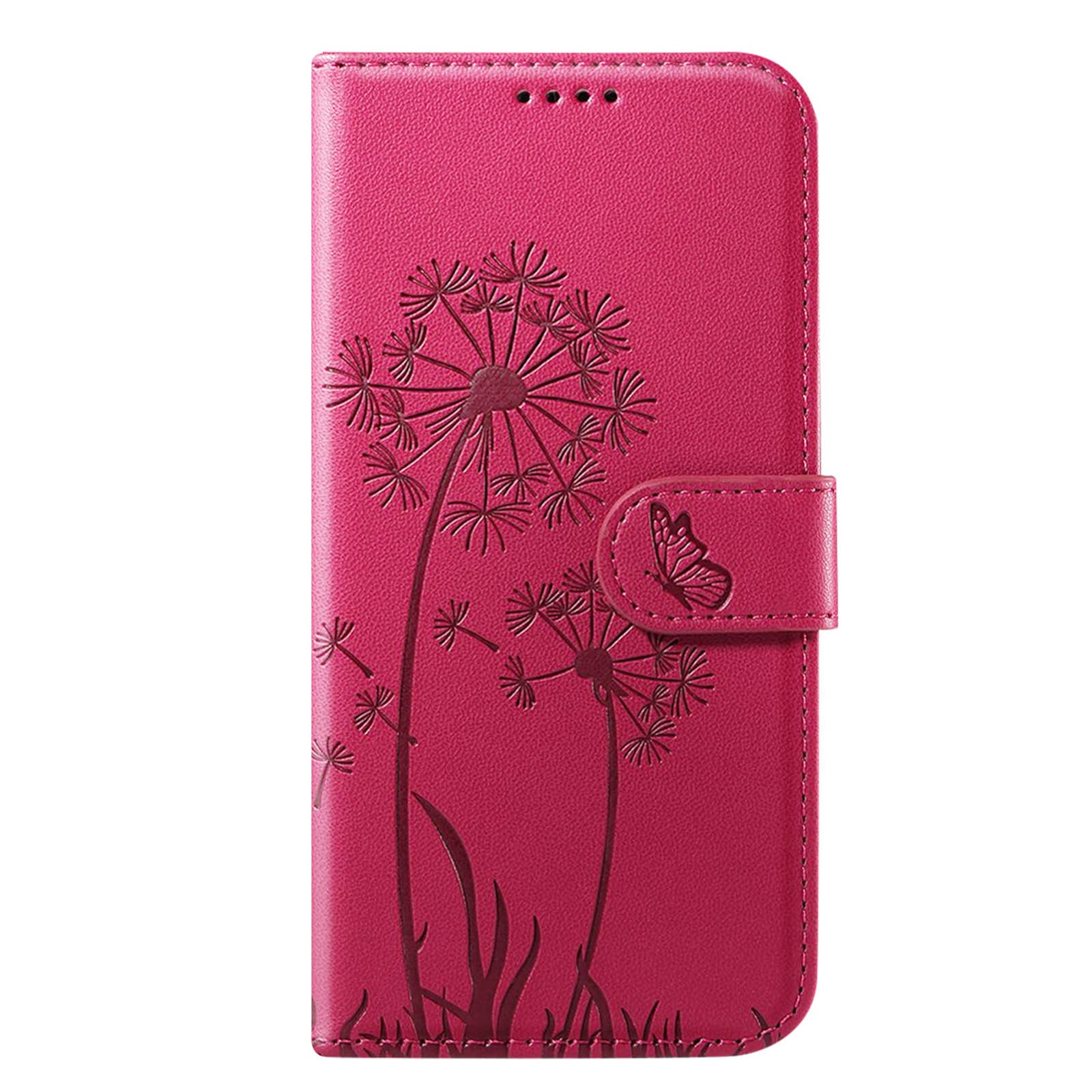 Coque portefeuille iPhone 17 Pro Max antichoc rouge motif floral Zanaé