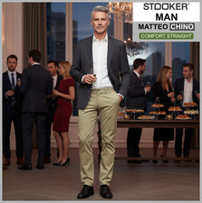 STOOKER MATTEO CHINO | sand | COMFORT STRAIGHT | Twill-Chin-Hose | HERREN