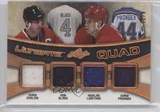 2016-17 Leaf Ultimate Quad 6/25 Chris Chelios Rob Blake Nicklas Lidstrom HOF k4s