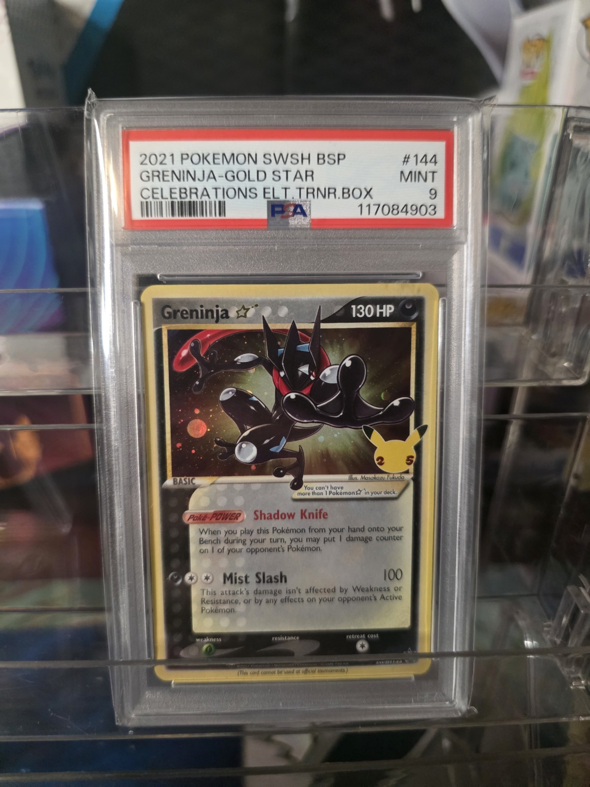 2021 POKEMON SWSH BLACK STAR PROMO #144 GRENINJA-GOLD STAR PSA 9