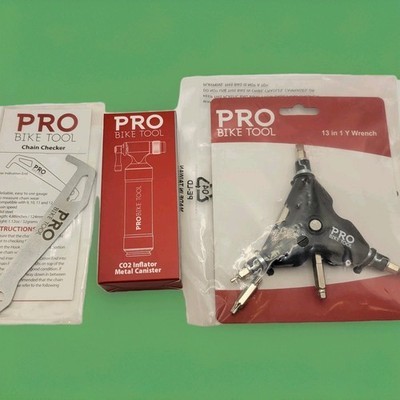 PRO BIKE TOOL 13-in-1 Multi Wrench & CO2 Inflator Set - NEW