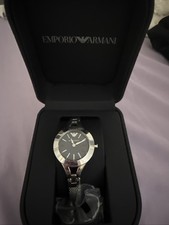 Emporio Armani Classic Black Dial Silver Steel Strap AR-7328