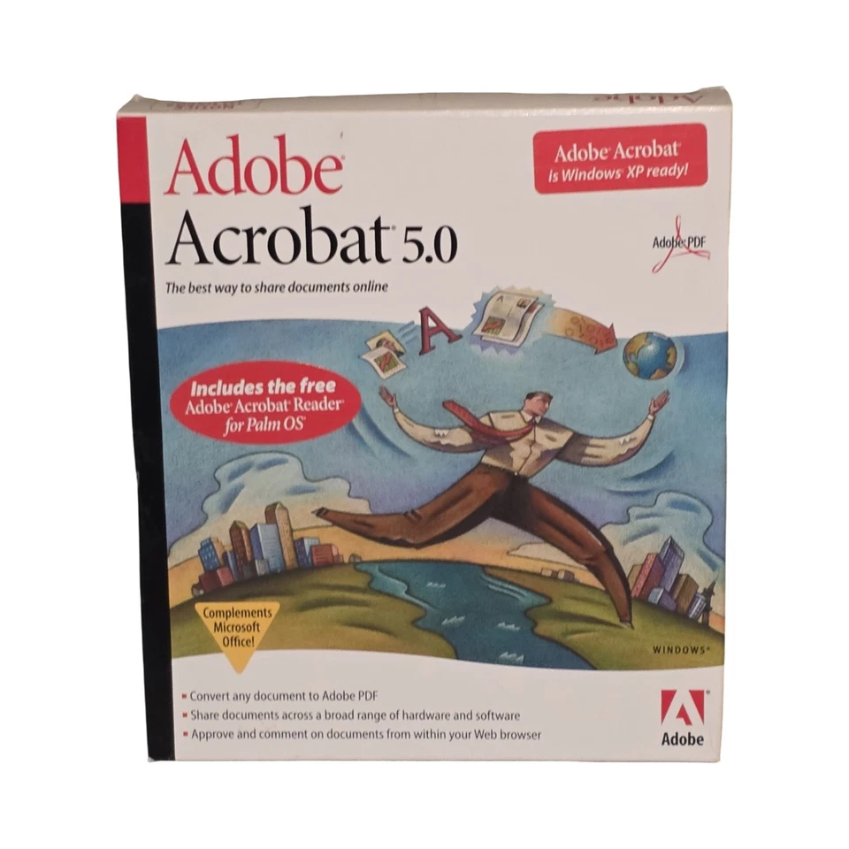 Adobe Acrobat 5.0 Full Retail Version CD Box Manuals Product Key Windows Mac VGC - Image 2 of 4