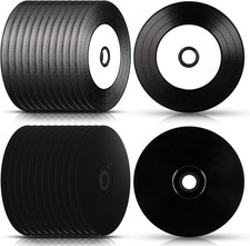 25 Pcs CD-R Blank Discs 700mb 80 Min 52x Vinyl Recordable Disc with White Ink...